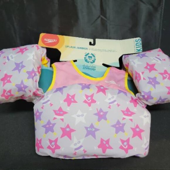 Speedo Splash Jammer - Purple Star: Youth Life Vest, 33-55 Pounds NIB - Picture 4 of 4